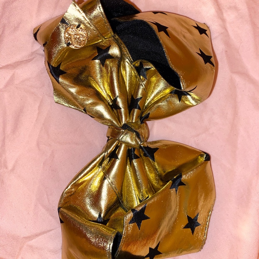 Gold And Black Star Print JoJo Bow